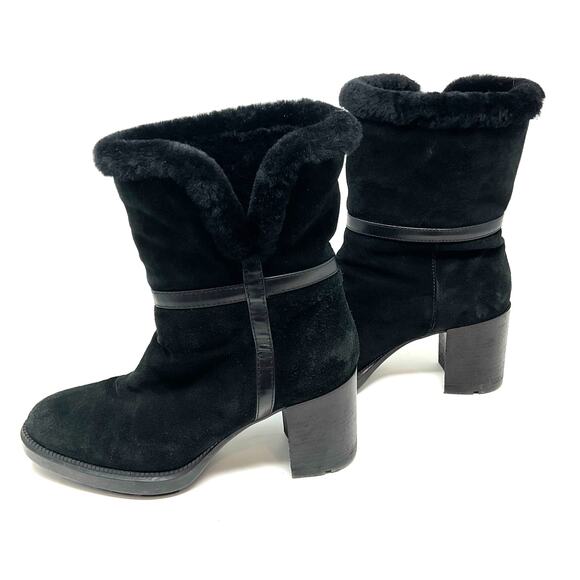 Aquatalia Isolda Suede Tall Booties Black - Picture 6 of 11